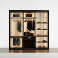 Armoire Moderne Sur Mesure de Luxe avec Éclairage LED Intelligent, Système de Rangement Modulaire Personnalisable pour Chambre à Coucher, Écologique, pour Salle à Manger et Maison
