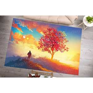 Tapis imprimé tendance - Design moderne pour la maison et le bureau, tapis fin non tissé - Product Image 2