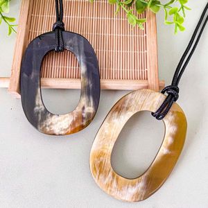 สร้อยคอรูปเขาควายแบบหยาบขนาดใหญ่และยาวสร้อยคอรูปเขาควายสร้อยคอทรงเรขาคณิต - Product Image 2