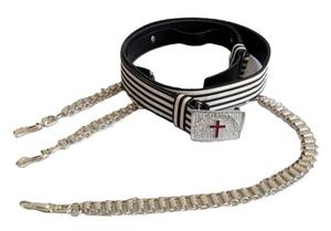 Cinturones de Cuero y Tela con Hebilla de Caballero Templario Masónico de Alta Calidad al Mejor Precio, Insignia Masónica, Cruz Roja, Masones Libres - Product Image 4