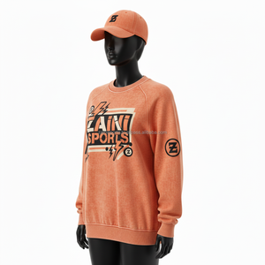 Sudadera de Forro Polar Premium para Mujer, 320 GSM, Color Naranja Lavado Suave, con Diseño de Logotipo Personalizado, Transpirable - Product Image 4