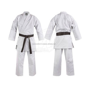 Uniforme de Karate para hombres de uso de lucha de entrenamiento de Color blanco hecho a medida de alta calidad profesional a la venta - Product Image 1