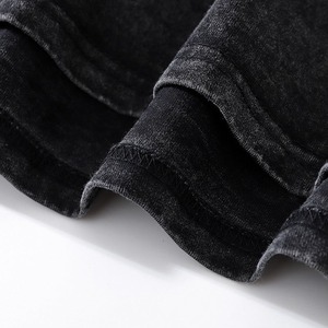 Camisetas de cuello redondo de algodón lavado para hombre, camisetas gráficas de moda con estampado de Doberman, manga corta, estilo callejero suelto desgastado tejido - Product Image 5