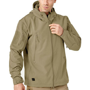 Venta al por mayor 2024 moda Venta caliente poliéster invierno con capucha impermeable transpirable a prueba de viento más tamaño Softshell chaquetas de los hombres OEM - Product Image 3
