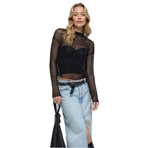 Blusa Elegante para Mujer en Satén, Talla XL, Cuello Redondo Informal, Manga Corta, Camisa de Oficina con Logotipo Frontal, 100% Algodón, Tops Coloridos para Damas - Product Image 2