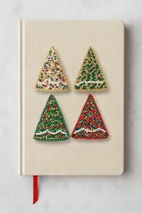 Handmade Christmas Tree Beaded Patches Premium 3D Embroidered Brooch <b>Dairy</b> DIY Holiday Crafts Stationery Apparel Decoration - Product Image 3