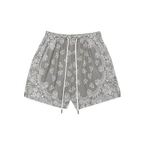 Pantalones cortos deportivos antiarrugas para hombre a la moda, pantalones cortos informales con logotipo personalizado, cintura elástica para correr, pantalones cortos laterales transpirables de secado rápido - Product Image 2