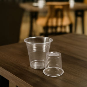Quang Quan transparente desechable 12oz a 24oz vasos de plástico de pared simple PP para bebidas calientes/frías leche té jugo café - Product Image 4