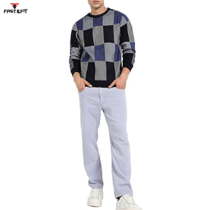 Pull d'hiver pour homme en laine/cachemire tricoté à col rond avec logo frontal, design personnalisé, haute qualité, anti-rides, séchage rapide, prix d'usine - Product Image 6