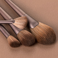 Penjualan Terbaik 2024 13 buah Set kuas rias warna hijau kuas kosmetik Eyeshadow Set kuas rias profesional dengan tas