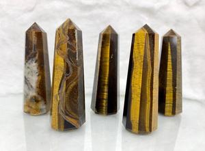 Handmade Natural Tiger Eye Obelisk <b>Tower</b> Points <b>Crystal</b> Crafts for Feng Shui Metaphysical Meditation Gemstone Stone Therapy - Product Image 2
