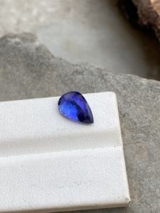 Piedra preciosa de corte de pera de tanzanita de grado AAA Natural certificada, zoisita suelta de 3,40 quilates con lupa, piedra preciosa de Color superior limpia para joyería - Product Image 4