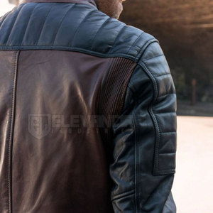 2024 Men's Leather Racing Motorcycle Jacket High Quality Customized Fashion Stylish Stand Winter Motorbike Jacket Wholesale - Product Image 6