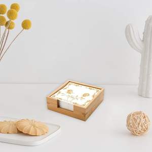 Bamboo <b>Napkin</b> <b>Holder</b> Square 7.5" x 7.5" x 2.5" Wood <b>Napkin</b> Tray Wooden Guest Towel <b>Holder</b> for Kitchen Table Countertop - Product Image 6