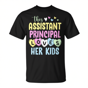 T-shirt Assistant Principal Loves Her Kids, cadeau scolaire pour la Saint-Valentin - Product Image 2