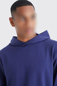 100% coton 450 GSM surdimensionné hommes pull à capuche personnalisable thermique Streetwear pour une utilisation décontractée hommes sweat - Product Image 3