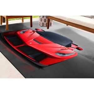 Alfombra Roja de Ferrari: Decoración de Auto Deportivo, Alfombra para Cuarto de Niños, Alfombra Suave No Tejida - Product Image 1