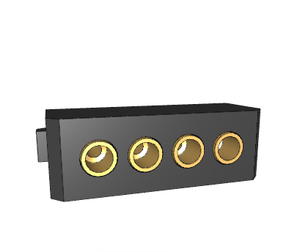 M80-8450445 4-पॉस महिला केबल कनेक्टर किट दरवाजा लॉक 2.00 मिमी पिच 3.3a रेटेड वर्तमान उच्च विश्वसनीयता शक्ति IP65 विमानन - Product Image 3