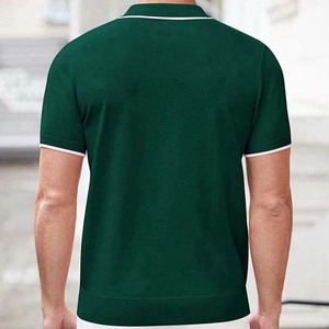 OEM Contrast Color Custom Logo Design Men's Clothing Cotton Plus Size Men's Polo <b>Shirts</b> <b>Half</b> Zipper Short <b>Sleeve</b> Polo <b>Shirts</b> Men - Product Image 6