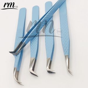 Pinces à cils RMI Private Label Silver Tip, pointe en fibre, logo personnalisé, pointe en fibre pour extensions de cils en volume, pinces à cils à pointe en fibre - Product Image 4