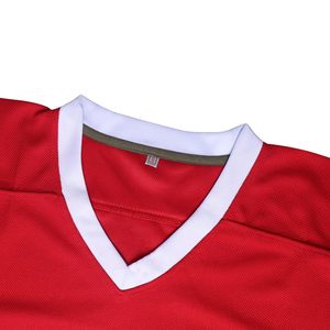 Camisetas de hockey sobre hielo Uniformes de equipo personalizados Camisas de sublimación de poliéster de secado rápido Ropa deportiva transpirable a granel en blanco Entrenamiento OEM - Product Image 5