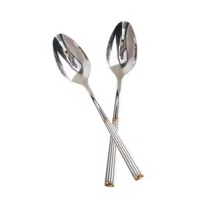 Ensemble de couverts en acier inoxydable au design moderne, fourchette, cuillère, couteau, couverts pour restaurant, hôtel, salle à manger - Product Image 2