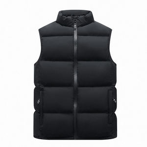 Venta al por mayor sin mangas chaqueta acolchada Stand Collar Zip Puffer Chalecos Poliéster Hombres Chaleco acolchado Chalecos de alta calidad - Product Image 3