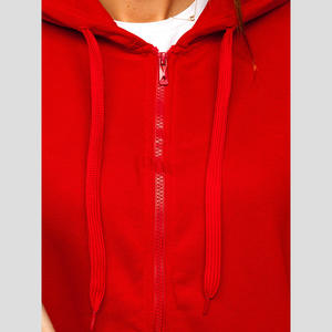 2026 Autumn Winter Open Zipper Long Sleeve Hoodies <b>Fleece</b> Cropped Hooded Sweatshirt Women Casual <b>Jumper</b> Short Sweats - Product Image 2