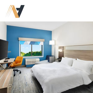 Meubles de chambre d'hôtel modernes avec fonction de bureau de rangement pour chambre d'hôtes, finition en placage MDF HPL pour la rénovation, Vietnamfactory - Product Image 1