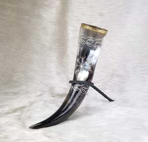 Cuerno vikingo de lujo con soporte - Product Image 3