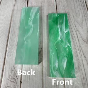 Poignée de couteau décorative en résine époxy faite à la main, matériau vierge poli pour la fabrication de couteaux personnalisés, le bricolage. - Product Image 6