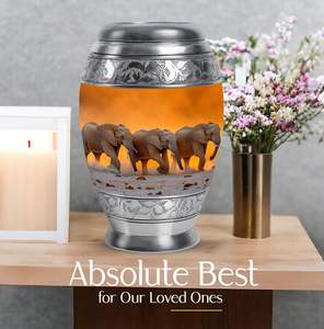 Éléphant adulte urnes pour cendres humaines pour maman crémation adulte frêne femmes urne grand mâle adulte taille personnalisée fournitures funéraires urne - Product Image 3