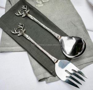 Juego de servicio decorativo de latón con mango de cabeza de ciervo para restaurante, Hotel, comedor, fiestas de boda - Product Image 2