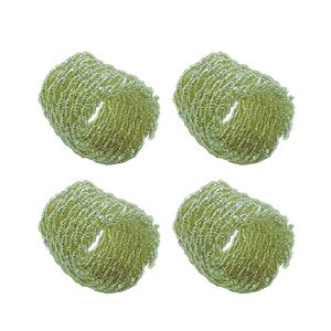 Ronds de serviette en or Champion faits à la main avec perles Décor de table élégant pour les mariages Vacances de Noël et occasions spéciales - Product Image 5