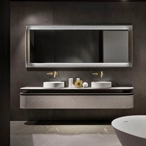 Mueble de Baño Moderno con Lavabo, Diseño de Lujo Vietnamita, Acabado en Melamina, Independiente y Elegante, Personalizado por JY Project - Product Image 1