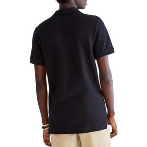 Polos de algodón 100% para hombre, estilo personalizado, informal, liso, manga corta, bordado, transpirable, patrón sólido, lona transpirable - Product Image 6