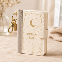 Carnet de notes miniature LABON A7 personnalisé en cuir PU avec fermeture magnétique, couverture dorée, journal de rêves, OEM ODM, marque privée, cadeau