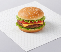 Feuilles d'aluminium nid d'abeille pour emballage de burgers, papier isolant de qualité alimentaire FDA pour sandwichs et fast-foods, feuilles anti-graisse thermoscellables