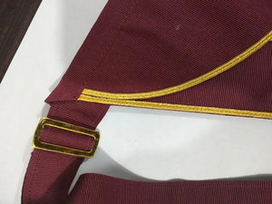 Delantal masónico personalizado Regalia Past Master de alta calidad hecho a mano Master Masonic con cuentas bordadas precio de fábrica - Product Image 5