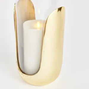Bougeoir en fer moderne orné minimaliste - Product Image 4