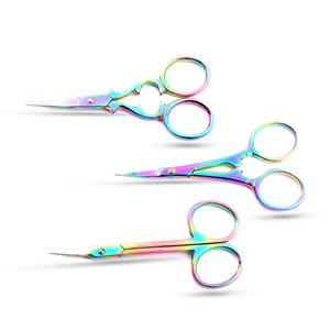 Classic Stork Small Curved Stainless Steel Embroidery <b>Scissors</b> Beauty Makeup Tool for Multi Color Stainless Steel - Product Image 3