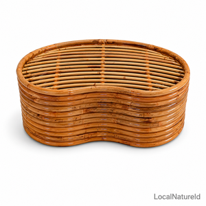Modern Rattan <b>Storage</b> Bench Ottoman Upholstered <b>Seat</b> Living Room Stool with Cushion - Product Image 2
