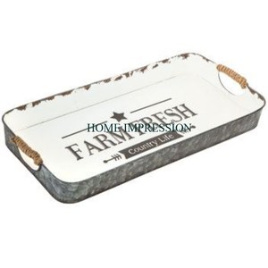 Ensemble de 3 plateaux en métal galvanisé en forme de cœur du fabricant pour grossistes plateaux de service de taille personnalisée pour usage domestique - Product Image 5