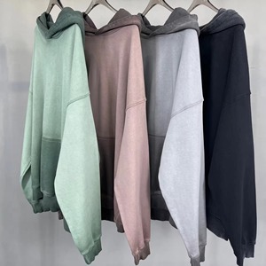 Ensemble de pantalons de survêtement et sweat à capuche surdimensionnés pour hommes 100% coton vieilli délavé à l'acide sweats à capuche vintage délavés au soleil qualité supérieure - Product Image 1
