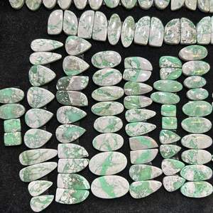 Cabujones de variscita de cuarzo natural de alta calidad, paquete de piedras preciosas sueltas, tratamientos pulidos verdes raros aplicados - Product Image 4