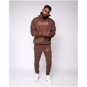 Pull à capuche en coton biologique 100% pour hommes, épais, épais et surdimensionné, Streetwear d'hiver, motif solide, broderie écologique - Product Image 4