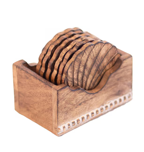 Juego de posavasos de madera de calidad estándar con soporte Alfombrillas y almohadillas cuadradas de madera para uso diario más vendidos - Product Image 4