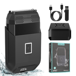 Rasoir électrique pour visage d'<span class=keywords><strong>homme</strong></span>, rasoir de voyage compact à double lame flottante et lames de peigne, tondeuse étanche pour barbe - Product Image 2