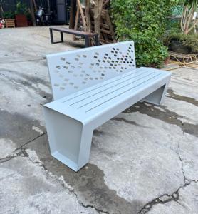 कस्टम डिजाइन आधुनिक स्टेनलेस स्टील आउटडोर पार्क बेंच के लिए टेबल थोक टिकाऊ शहरी फर्नीचर - Product Image 1