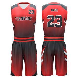 Ensemble de maillot et short de basket-ball pour hommes, uniforme d'entraînement de couleur unie de base pour le sport, l'exercice et les entraînements d'équipe - Product Image 1